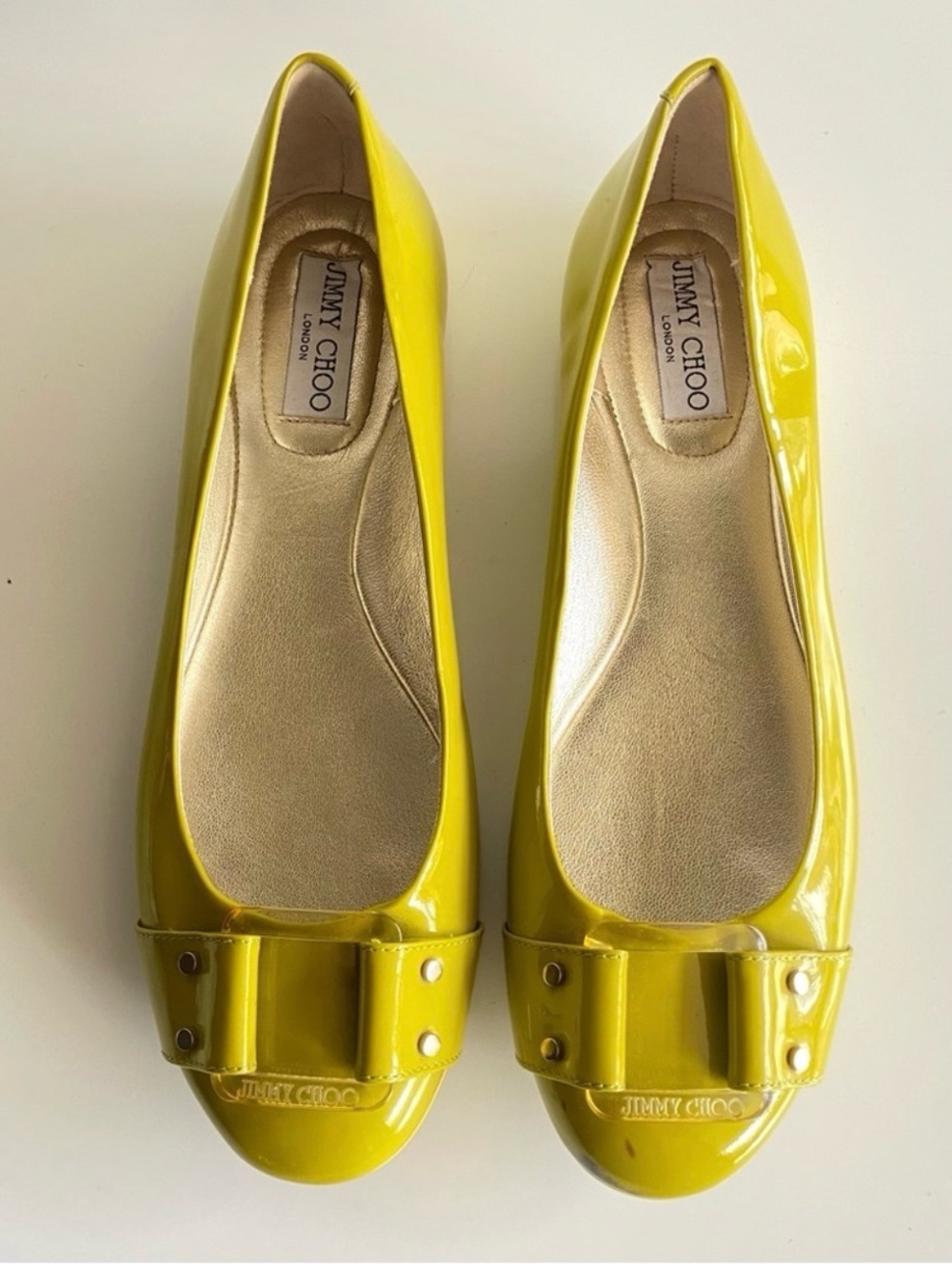 Jimmy Choo Morse Patent Leather Ballet Flats Size 10
